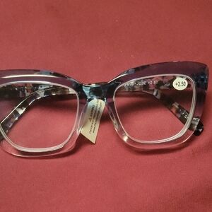 Lane Bryant Blue Cat-Eye Reader Glasses 2.50